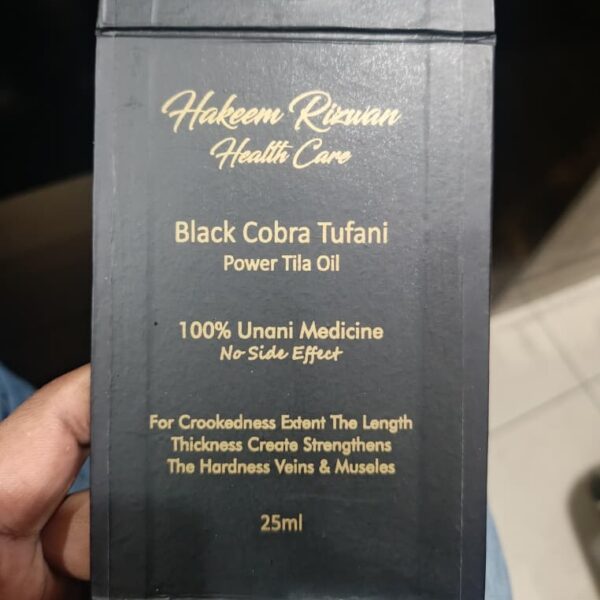 Black Cobra Tufani Oil – Power Tila Oil for Strength & Vitality 25ML